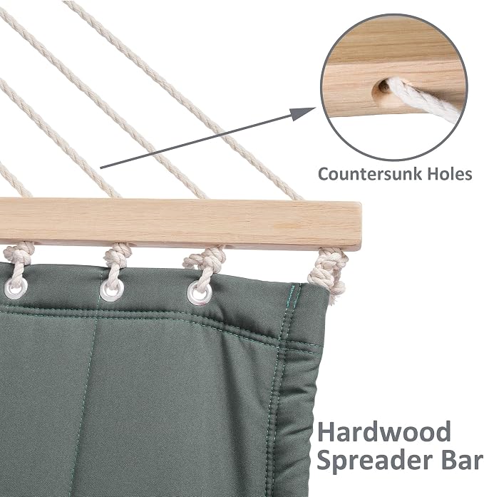 SUNCREAT Double Hammock for 2 Person, Extra Large Outdoor Portable Hammock - Image 4