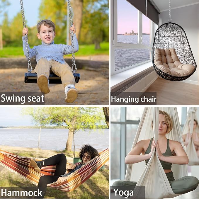 BeneLabel 1Pcs 29 inch Stainless Steel Hanging Chair Chain Kit - 1000 LB - Image 5