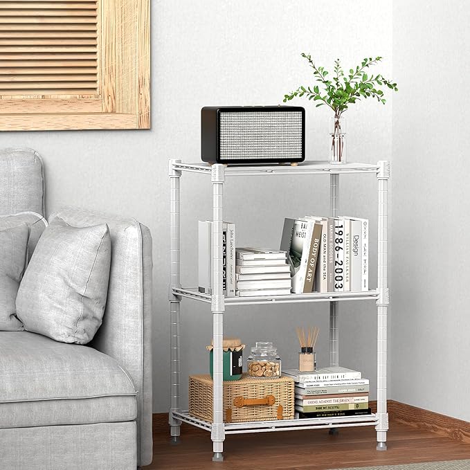450 lbs Wire Storage Shelving 3-Tier Utility Shelving Unit Steel Organizer Wire - Image 4