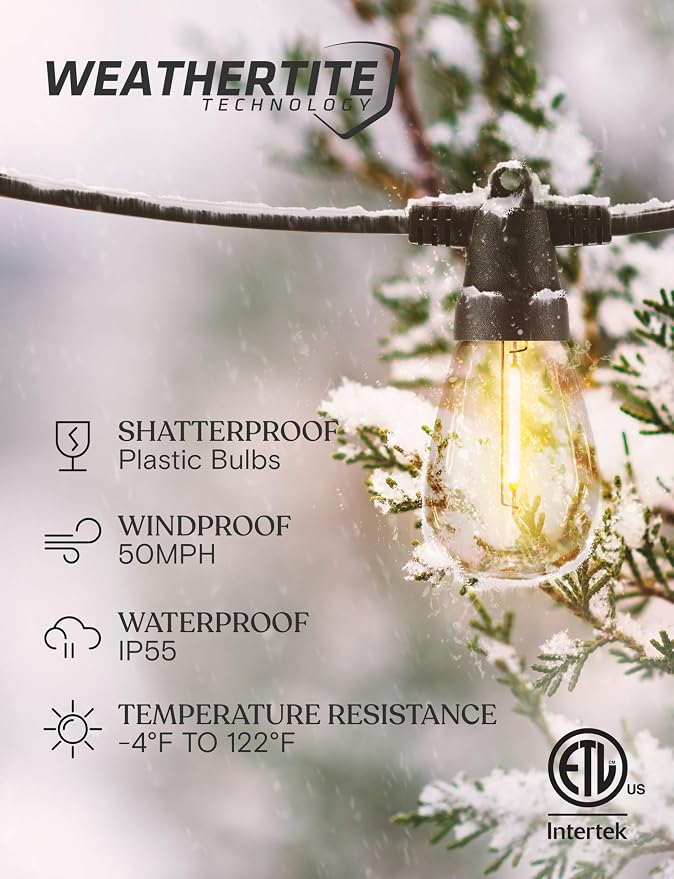 Brightech 104 FT Ambience Pro Solar Powered Outdoor LED String Lights - Image 2