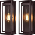 19" Bronze Outdoor Light Fixture, 2 Pack Large Size Outdoor Sconce Lights by Slypadan