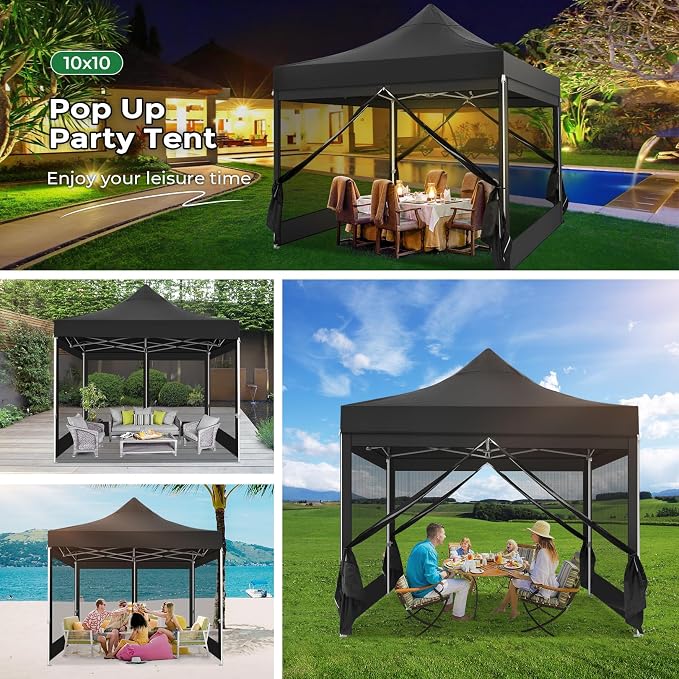 COBIZI 10x10 Heavy Duty Pop Up Canopy - Image 4