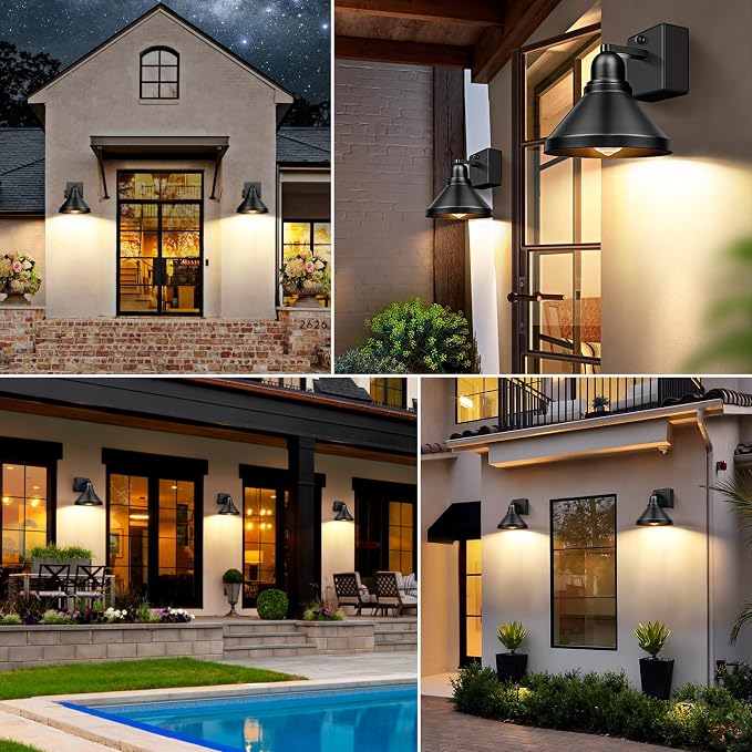 Brightever Motion Sensor Outdoor Wall Lights, Dusk to Dawn Porch Lights Outdoor - Image 7