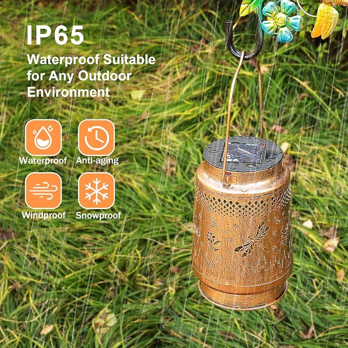 Solar Lanterns Outdoor Waterproof Dragonfly Garden Decor, Gifts - Image 6