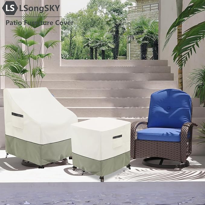 Patio Wicker Side Table Cover, Waterproof Square Patio Small Side Table Cover - Image 6