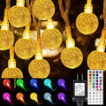 Color Changing String Lights Plug in, 33ft 60LED Connectable Crystal Globe by Omika