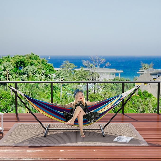 GAOMON Double Hammock with Stand, 450 lb Capacity, Adjustable Portable Hammock - Image 8
