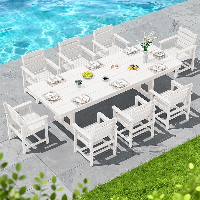 SERWALL 9 Piece Outdoor Dining Set - Image 7