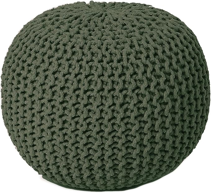 REDEARTH · Round Hand Knitted Pouf - Image 4