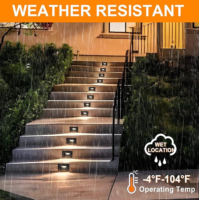 CLOUDY BAY 120V Dimmable LED Step Light, 3000K Warm White 3W 100lm, Indoor - Image 3