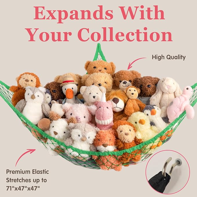 Stuffed Animal Storage Hammock Net Corner - Image 5