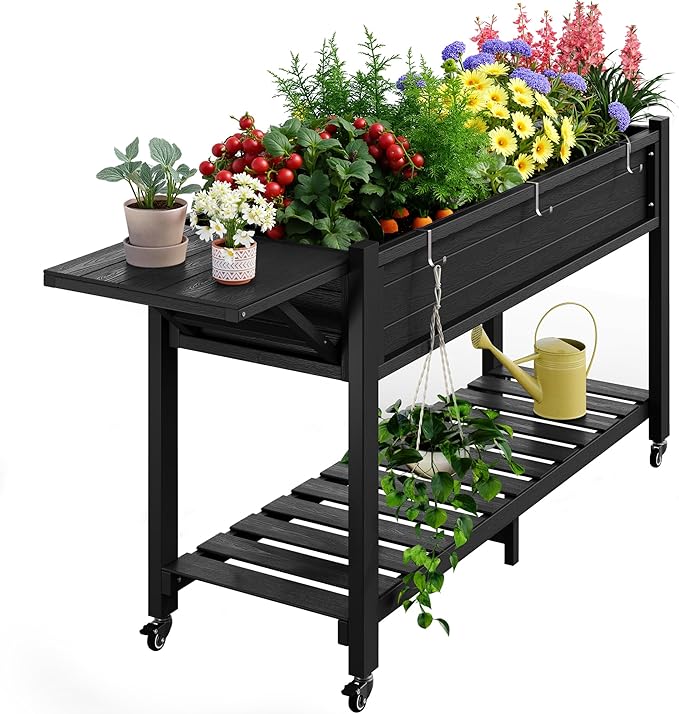 YEFU Raised Garden Bed with Legs: 57x18x30in Weight Capacity 400lb by YEFU
