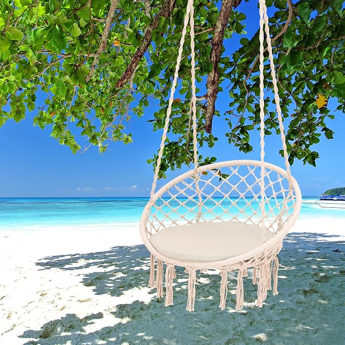 Giantex Hammock Chair Macrame Swing - Image 8