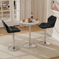 ARTETHYS Bar Table Set of 3 Adjustable Round Desk and 2 Swivel Pub Stools by ARTETHYS