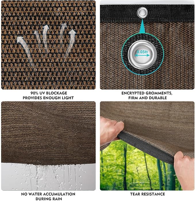 90% Shade Cloth Sun Shade Fabric Privacy Screen Shade Cover - Image 4