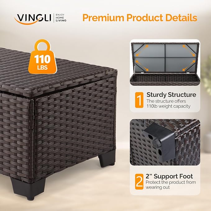 VINGLI Outdoor Coffee Table - Image 6