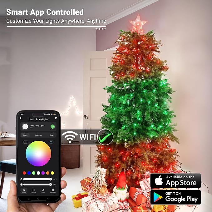 Brizled Pro Smart Christmas Lights, 66ft 200 LED WiFi Christmas Tree Lights - Image 4