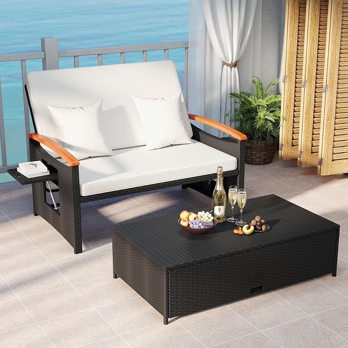 Tangkula Patio Rattan Daybed - Image 2