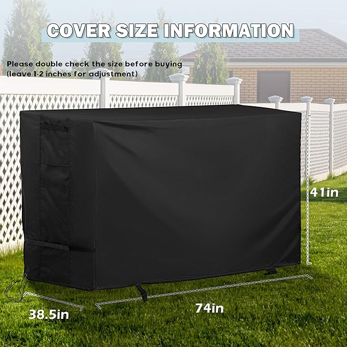 Bar Height Patio Set Cover for 7 Pieces Patio Bar Dining Table and Chairs Set - Image 7
