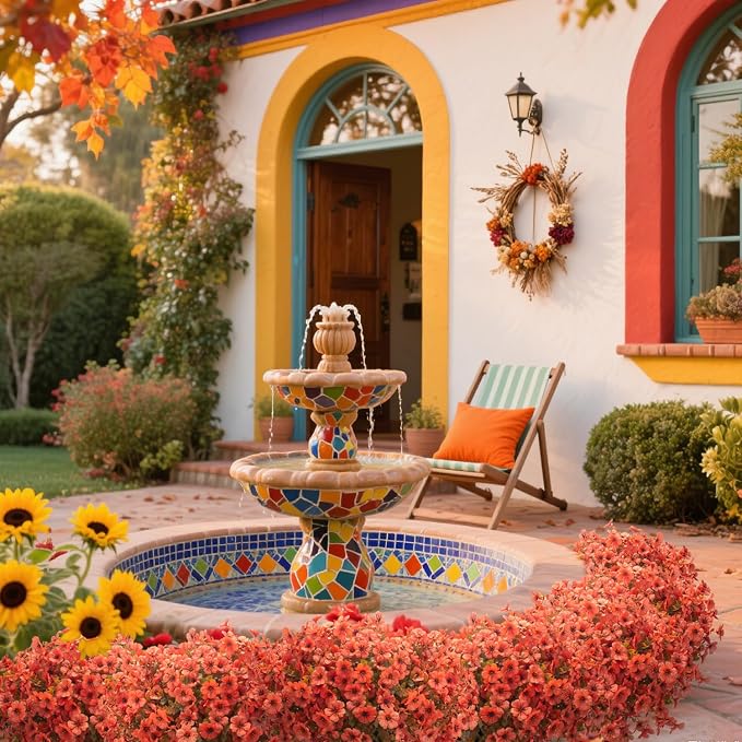 Fall Outdoor Artificial Flowers 16 Bundles - Image 7