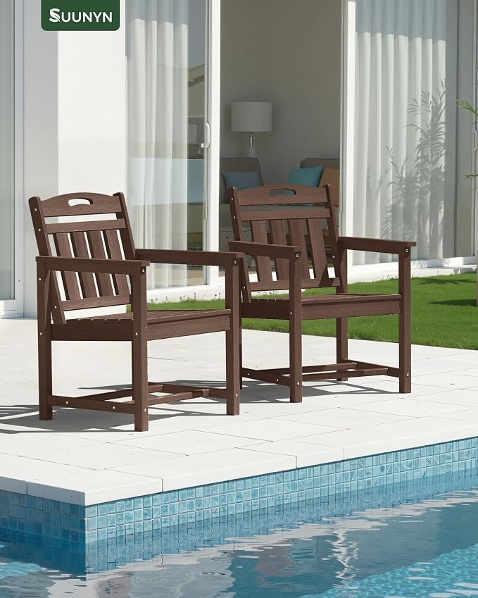 Set of 2 Weatherproof Patio Chairs - Image 2