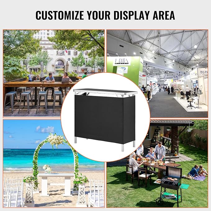 VEVOR Folding Portable Bar Table, Tradeshow Podium Table - Image 8