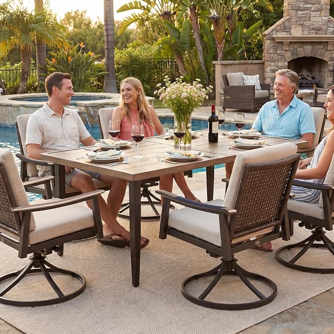 NATURAL EXPRESSIONS 7 Piece Patio Dining Set - Image 9