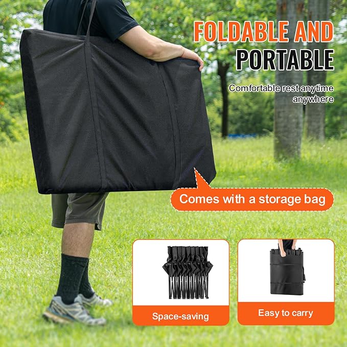 VEVOR Portable Folding Bench, 8 Seats Foldable Sideline Bench, Outdoor Camping - Image 7