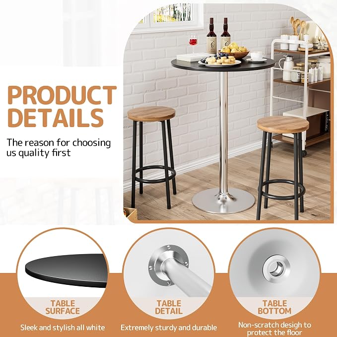 Shahoo Round Bar Table, Cocktail Table - Image 6