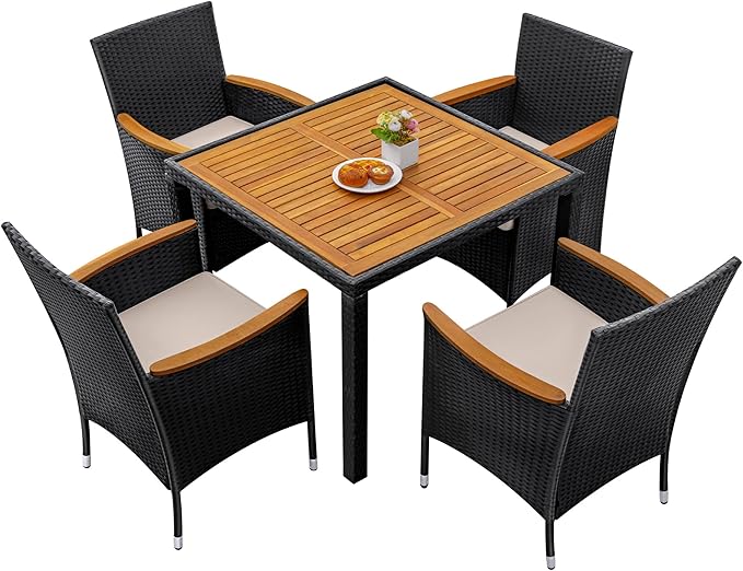 Greesum 5 Pieces Outdoor Patio Dining Set, Conversation Sets - Image 4