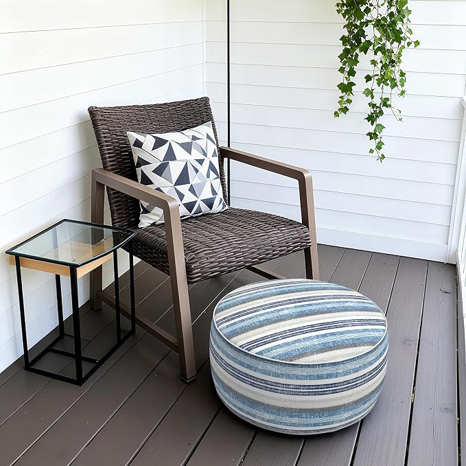 Patio Inflatable Ottoman, 21x9 Inch Portable Stool Ottoman - Image 6