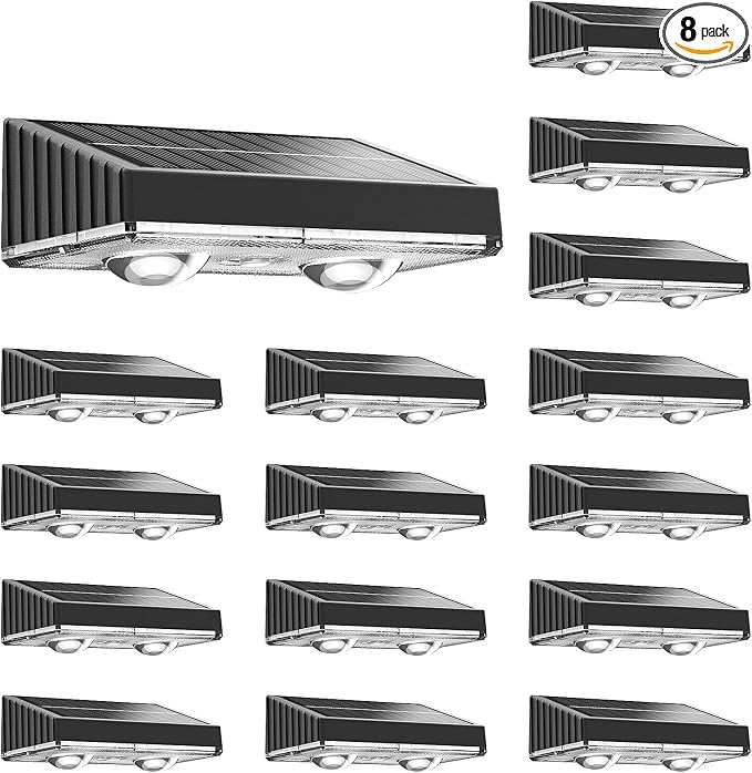 NIORSUN Solar Fence Lights, 16 Pack Deck Light, Led Lights Warm White Outdoor by NIORSUN