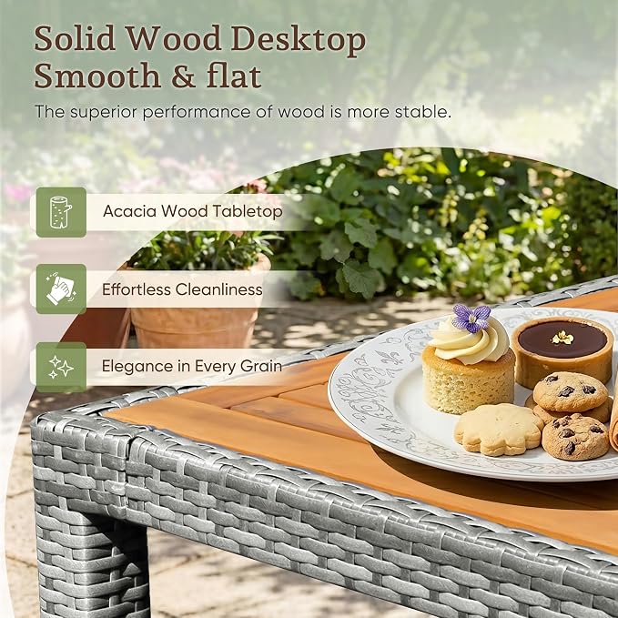 Greesum 9 Pieces Outdoor Patio Dining Set, Conversation Sets - Image 3