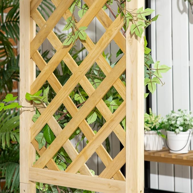 Outsunny Patio Garden Bench Arbor Arch - Image 8