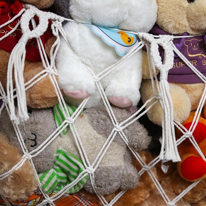 Stuffy Animal Net for Stuffed Animals Storage Hammock Macrame Stuffed Animal - Image 5