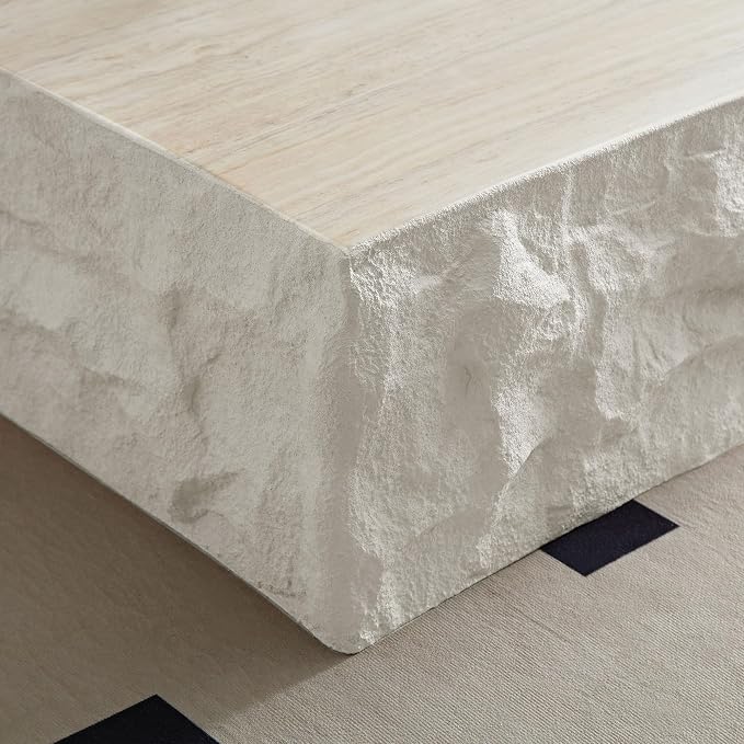 Square Coffee Table for Living Room Modern Center Table for Apartment, No Need - Image 6