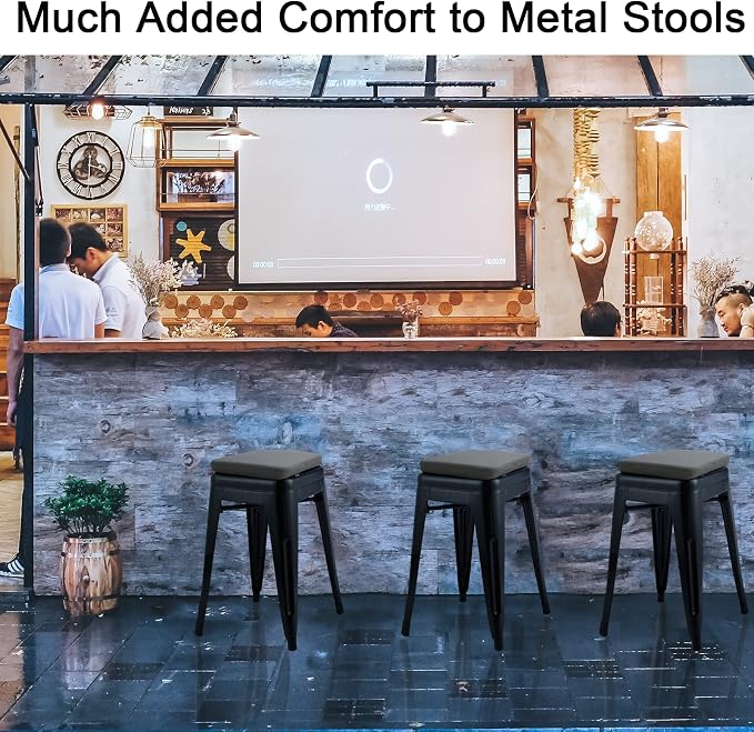 BUYUE Enhanced Anti-Slip Magnetic Bar Stool Cushion 1 Piece, Luxury PU Leather - Image 6