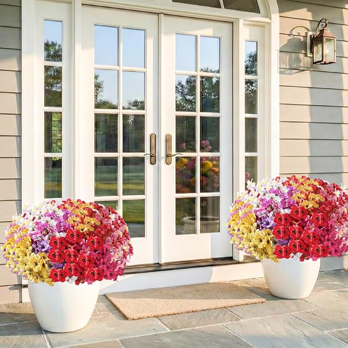 60 Pack Artificial Flowers Outdoor, Faux Silk Flowers - Image 8