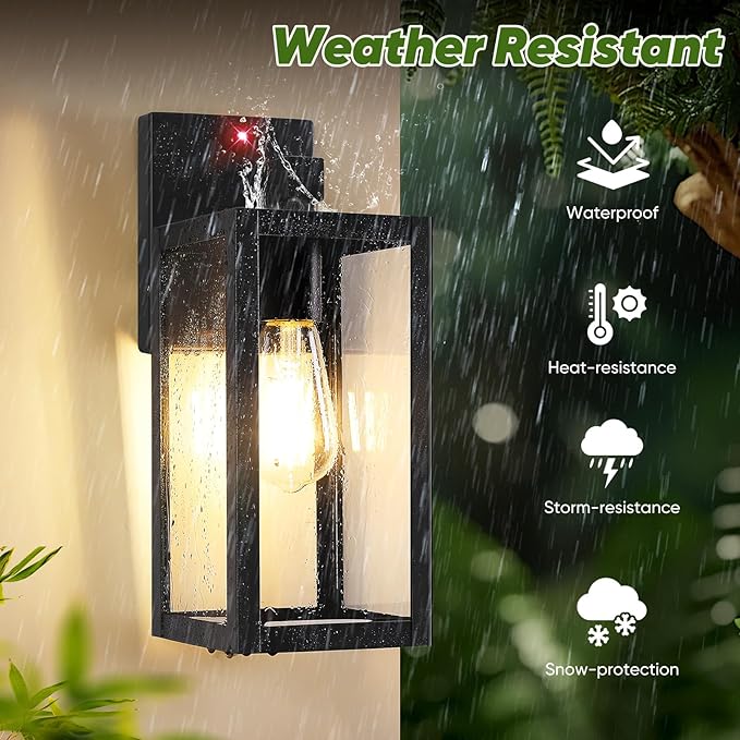BesLowe Upgraded Motion Sensor Outdoor Wall Light, 13” Dusk to Dawn Porch Light - Image 5