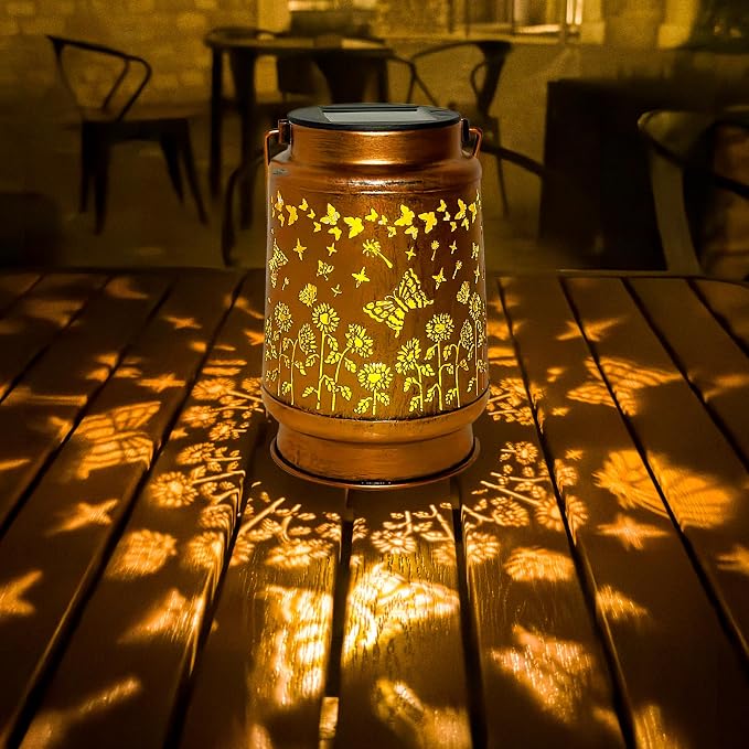 Butterfly Solar Lantern Lights, Outdoor Lanterns Garden Decor, Hanging Solar - Image 4