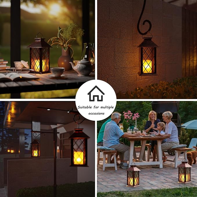 Outdoor Solar Lanterns, Waterproof Hanging Lantern - Image 6