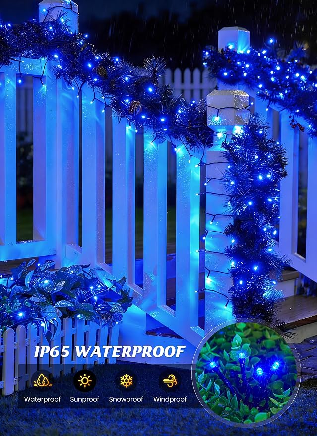 Brightown Solar String Lights Outdoor, 2 Pack Total 80FT 200 LED Solar Powered - Image 4