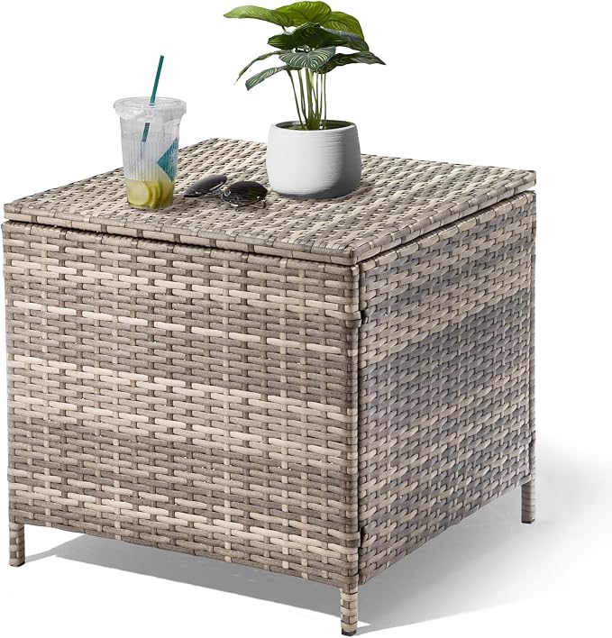 Outvita Outdoor Side Table, Rattan Coffee Table by Outvita