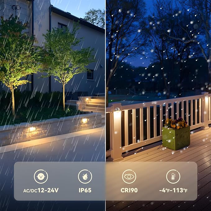 LEONLITE Update 5CCT LED Low Voltage Deck Light, 180LM 3.5inch Landscape Step - Image 5