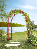 Plow & Hearth Arch Metal Outdoor Garden Arbor, 84 inches Tall, Iron Trellis by EvergreenGarden