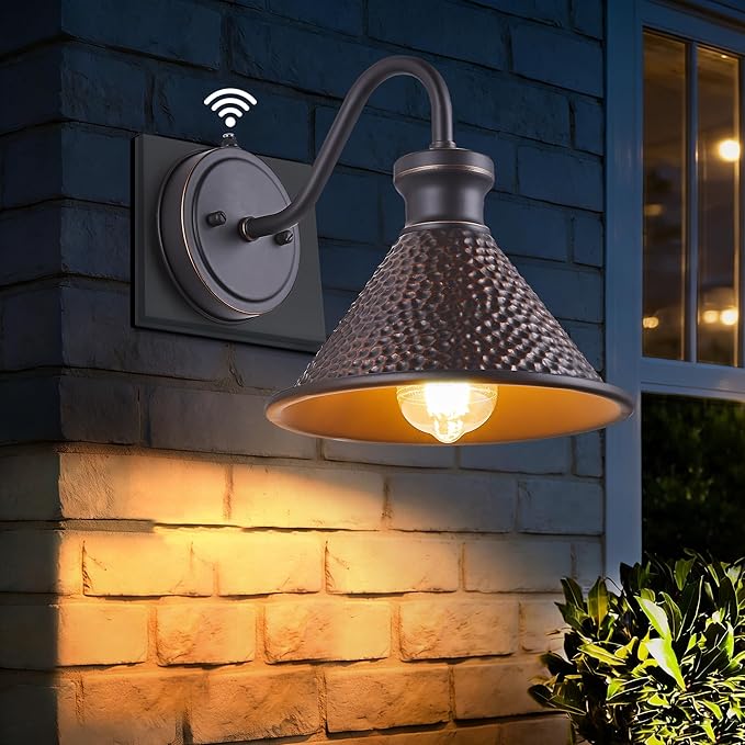 Dusk to Dawn Outdoor Gooseneck Wall Sconce by TarentlightOutdoorLighting