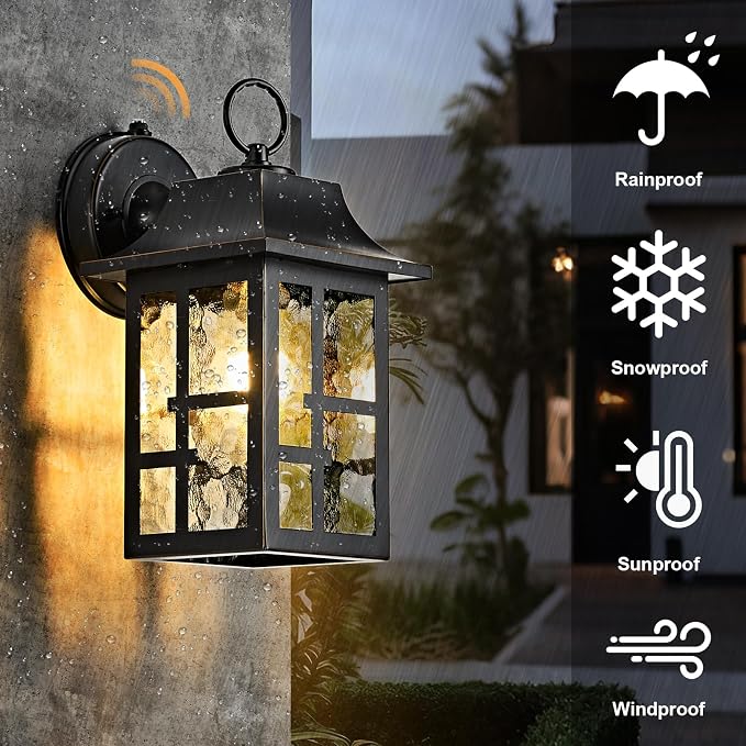 OKELI 2-Pack Dusk to Dawn Exterior Lighting Fixture, Farmhouse Outdoor Wall - Image 2