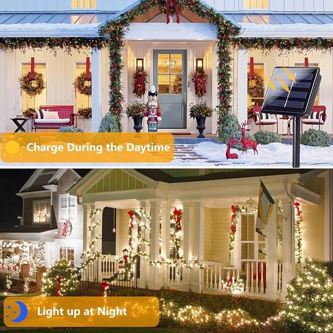 6 Pack 270FT Solar Christmas Lights Outdoor Waterproof, Super Bright 480 LED - Image 3
