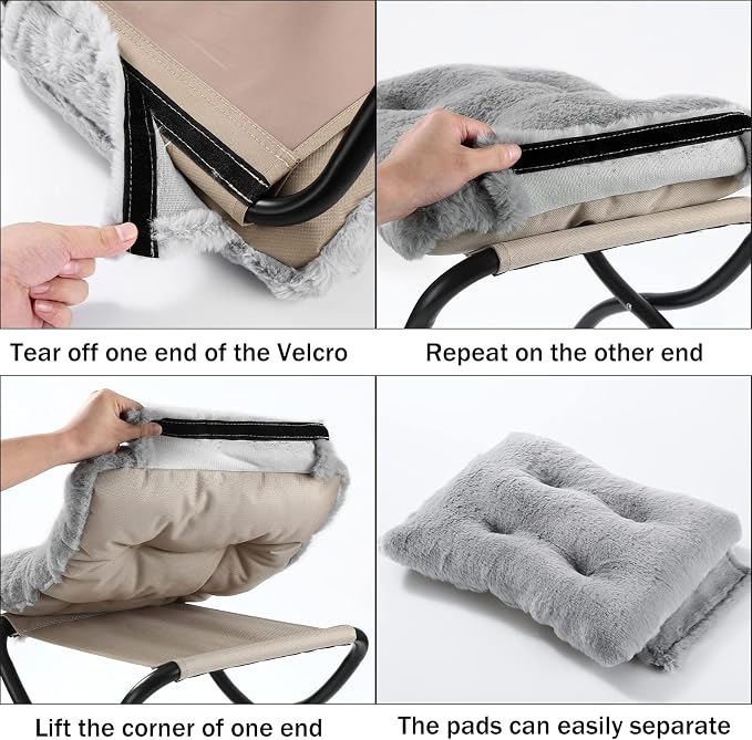15" Foldable Foot Stool Ottoman - Image 8