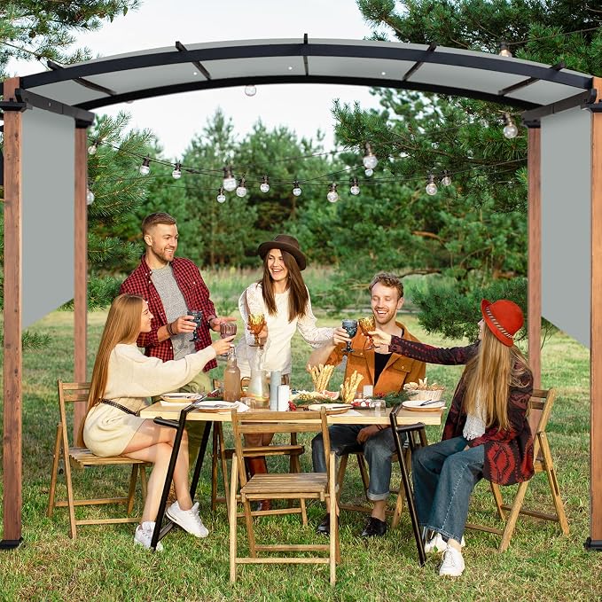 17x6.8 Ft Universal Pergola Replacement Canopy, Outdoor Canopy Shade Cover - Image 7